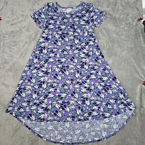 LulaRoe Dress Wimens XS Purple Disney Carly Mickey Mouse Casual Normcore Cartoon